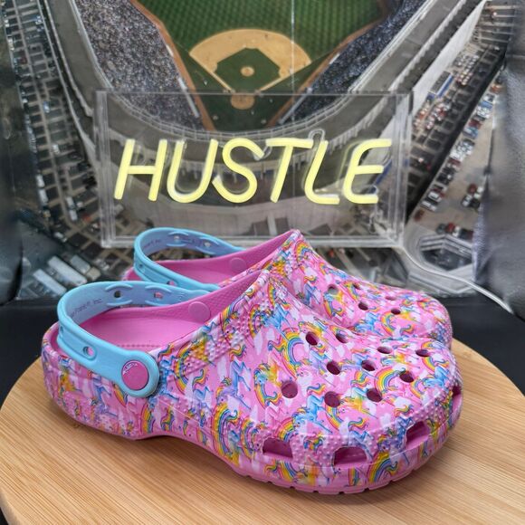 CROCS Shoes - Crocs unisex Lisa Frank Unicorn Classic Clogs M5/W7